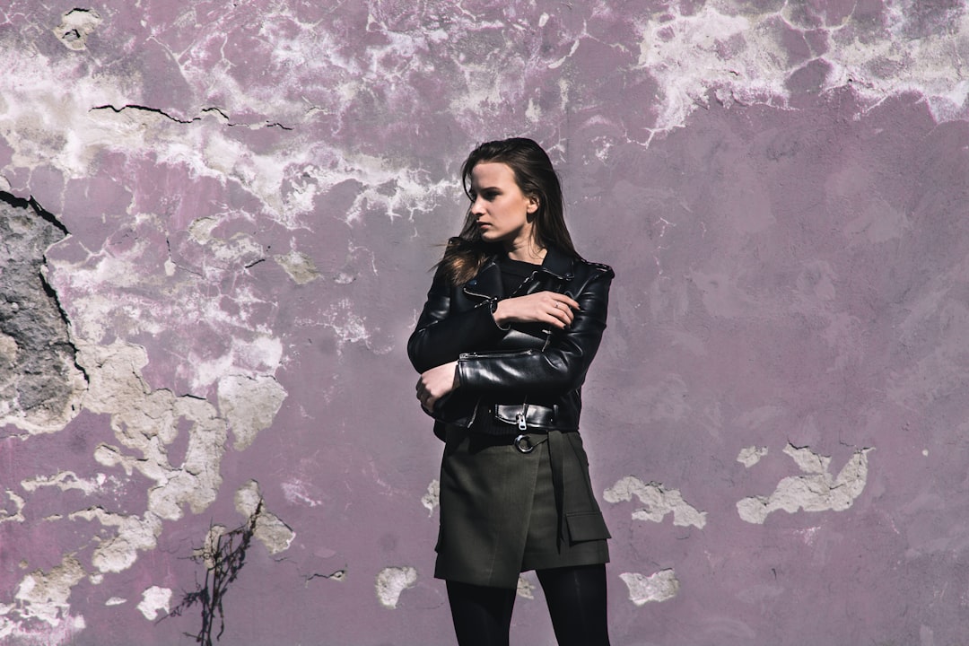 Photo leather leggings