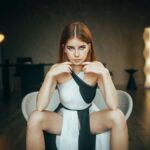 Photo black white dress